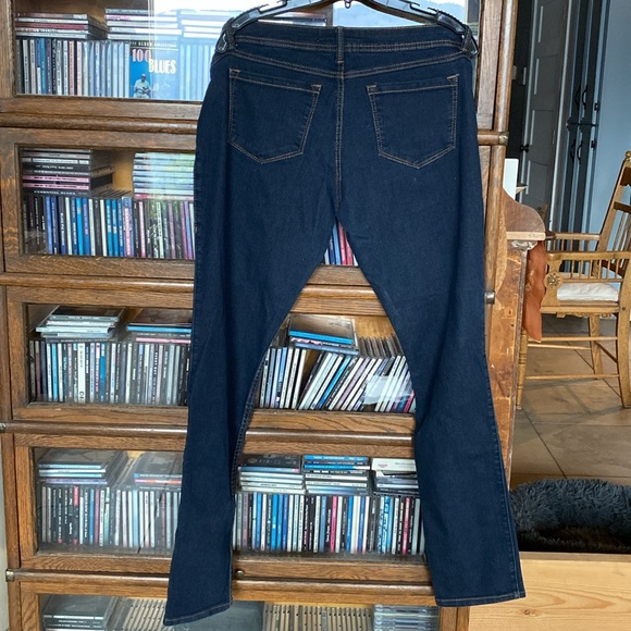 NO BOUNDARIES Skinny Jeans Dark Blue Denim with Dark Orange Stitching Size 13 - Picture 3 of 6